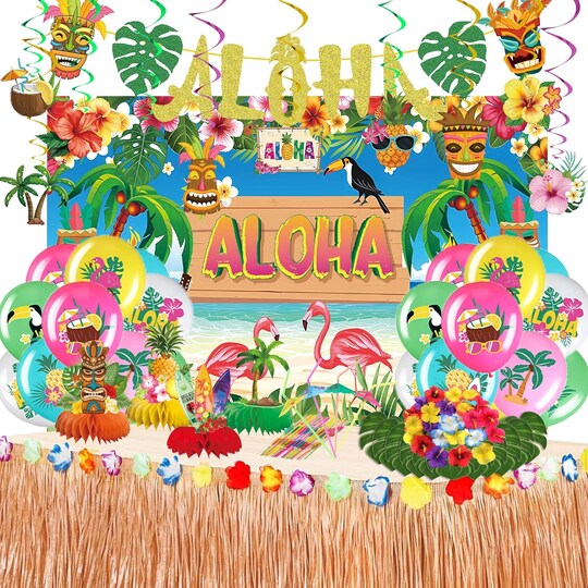 101PCS Hawaiian Themed Party Decorations Set, Tropical Beach Aloha Summer Party Supplies | Michaels 101PCS Hawaiian Themed Party Decorations Set, Tropical Beach Aloha Summer Party Supplies | Michaels